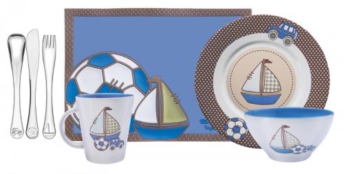 Kit Infantil 7 Peças LE PETIT Azul - Tramontina Menor preço em Kit Infantil 7 Peças LE PETIT Azul - Tramontina