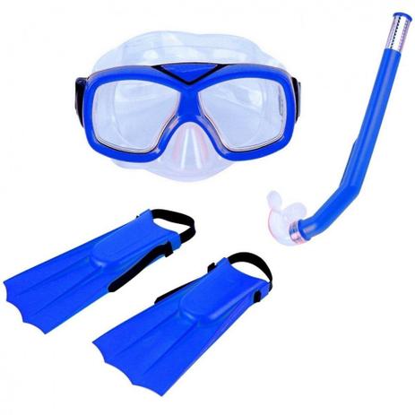 Kit Infantil de Mergulho e Snorkel Azul Diver Nautika Menor preço em Kit Infantil de Mergulho e Snorkel Azul Diver Nautika