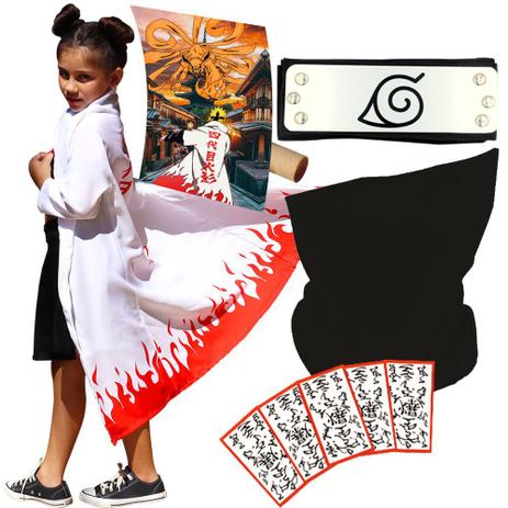 Kit Infantil Manto Hokage Minato + Bandana+ Balaclava Poster - Point Geeks  - No Magalu - Magazine Luiza