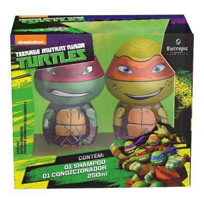 Kit Infantil Tartaruga Ninja Shampoo+condicionador 250 ML Raphael + Michelagelo - Akla industria de cosmeticos Menor preço em Kit Infantil Tartaruga Ninja Shampoo+condicionador 250 ML Raphael + Michelagelo - Akla industria de cosmeticos