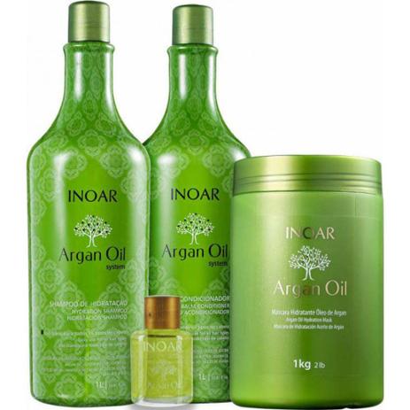 Kit Inoar Argan Oil Shampoo + Condicionador 1l + Máscara 1kg + Óleo De Argan 7ml é boa?