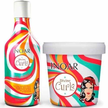 Kit Inoar Divine Curls Low Poo - Sham 250ml + Mascara 450gr Menor preço em Kit Inoar Divine Curls Low Poo - Sham 250ml + Mascara 450gr