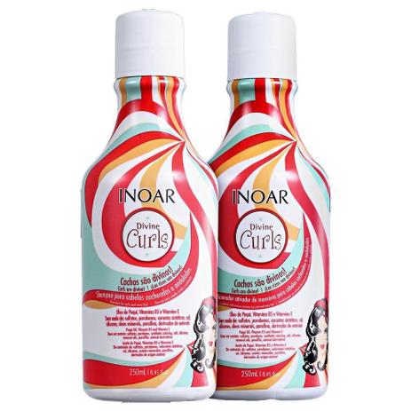 Kit Inoar Shampoo + Condicinador 250ml Divine Curls Menor preço em Kit Inoar Shampoo + Condicinador 250ml Divine Curls