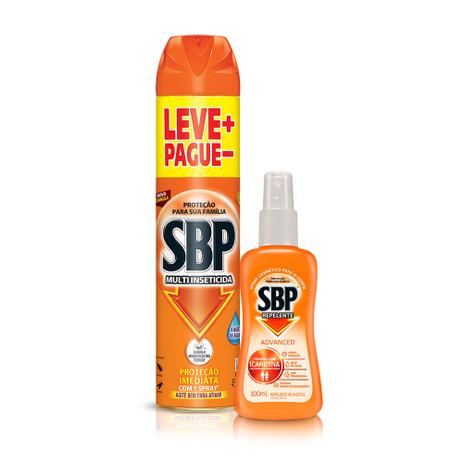 Kit Inseticida Aerossol SBP 450ml + Repelente Spray SBP Advanced 100ml Menor preço em Kit Inseticida Aerossol SBP 450ml + Repelente Spray SBP Advanced 100ml
