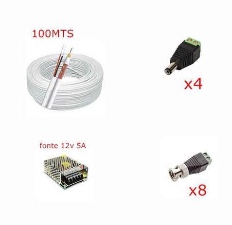 Kit instalação cftv  cabos e conectores - Multitoc é boa?