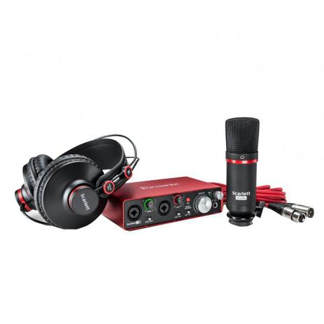 Kit Interface Microfone Fone de Ouvido KIT SCARLETT 2I2 Focusrite Menor preço em Kit Interface Microfone Fone de Ouvido KIT SCARLETT 2I2 Focusrite