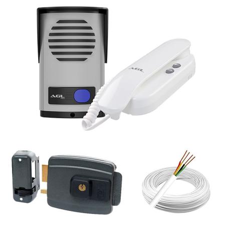 Kit Interfone Porteiro Eletrônico Agl P10S + Fechadura Elétrica + Cabo é ruim? Kit Interfone Porteiro Eletrônico Agl P10S + Fechadura Elétrica + Cabo é boa?