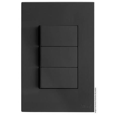 Kit Interruptor Triplo Paralelo 4X2 Brs12062-6Gf - Blux Recta Grafite Satin Fosco Menor preço em Kit Interruptor Triplo Paralelo 4X2 Brs12062-6Gf - Blux Recta Grafite Satin Fosco