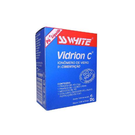 Kit Ionômero de Vidro para Cimentação SS White Vidrion C (Pó + Líquido) Menor preço em Kit Ionômero de Vidro para Cimentação SS White Vidrion C (Pó + Líquido)