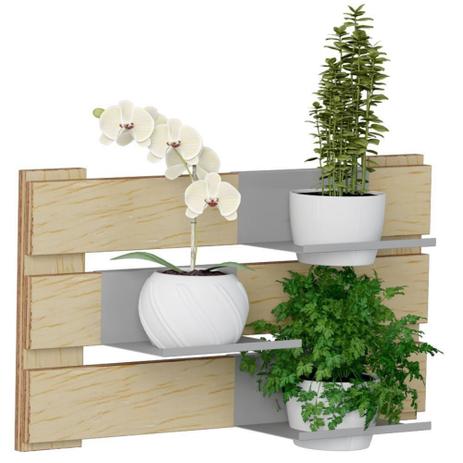 Kit Jardim Vertical Green com 02 Cachepots 1005 Amadeirado Fosco - Be Mobiliário Menor preço em Kit Jardim Vertical Green com 02 Cachepots 1005 Amadeirado Fosco - Be Mobiliário