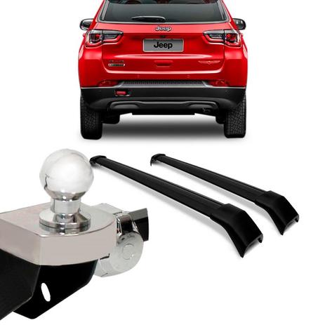 Kit Jeep Compass 2017 2018 Travessa Teto + Engate Reboque - Gedeval Menor preço em Kit Jeep Compass 2017 2018 Travessa Teto + Engate Reboque - Gedeval