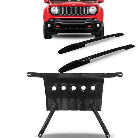 Kit Jeep Renegade Longarina Teto + Protetor Carter Reforçado - Projecar Menor preço em Kit Jeep Renegade Longarina Teto + Protetor Carter Reforçado - Projecar