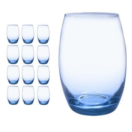 Kit Jogo 12 Copos Bellagio Redondo 450 ml Azul Casa Linda Menor preço em Kit Jogo 12 Copos Bellagio Redondo 450 ml Azul Casa Linda