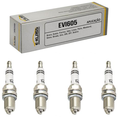 Kit Jogo 4 Velas Brava Doblo Fiorino Idea 207 206 SW Linea Palio Uno Strada Scenic BKR6EZ - Vetor Menor preço em Kit Jogo 4 Velas Brava Doblo Fiorino Idea 207 206 SW Linea Palio Uno Strada Scenic BKR6EZ - Vetor