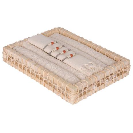 kit Jogo Americano Jacquard 19 Peças Natural - Artesanal teares Menor preço em kit Jogo Americano Jacquard 19 Peças Natural - Artesanal teares