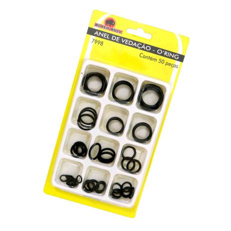 Kit Jogo Anel Vedação O-ring 50 Peças Com 12 Medidas - Black bull Menor preço em Kit Jogo Anel Vedação O-ring 50 Peças Com 12 Medidas - Black bull