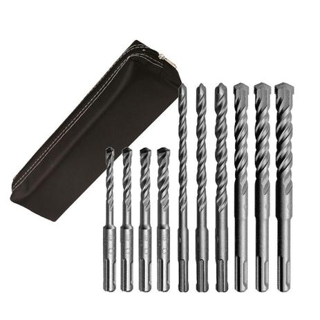 Kit Jogo Brocas Sds 10 Peças 4, 6, 8, 10, 12, 14Mm + Estojo - FERTAK Menor preço em Kit Jogo Brocas Sds 10 Peças 4, 6, 8, 10, 12, 14Mm + Estojo - FERTAK