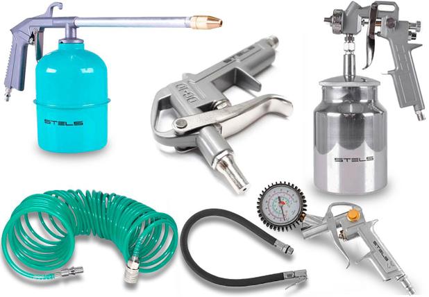 Kit Jogo De Acessórios Pneumáticos 5 Peças Compressor Stels Menor preço em Kit Jogo De Acessórios Pneumáticos 5 Peças Compressor Stels