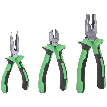 Kit jogo de alicates com 3 peças (universal, de bico longo e de corte diagonal) em aço inoxidável - Vinik Menor preço em Kit jogo de alicates com 3 peças (universal, de bico longo e de corte diagonal) em aço inoxidável - Vinik