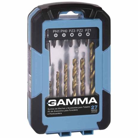 Kit Jogo de Bits e Brocas para Furadeira e Parafusadeira 27 Peças G19510AC GAMMA Menor preço em Kit Jogo de Bits e Brocas para Furadeira e Parafusadeira 27 Peças G19510AC GAMMA