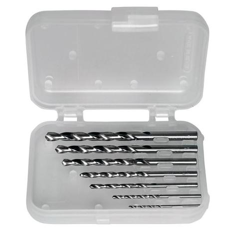Kit Jogo de Brocas HSS Aço Rápido de 1/16 à 1/4 POL com 7 Peças TRAMONTINA Menor preço em Kit Jogo de Brocas HSS Aço Rápido de 1/16 à 1/4 POL com 7 Peças TRAMONTINA
