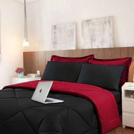 Kit Jogo de Cama Casal Queen + Jogo de Lençol 06 peças Aconchego Dupla Face Cotex é boa?
