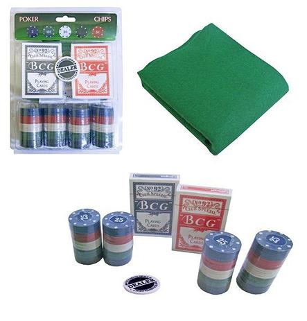 Kit jogo de poker 100 fichas + 2 baralhos + toalha e dealer - Imporiente é boa?