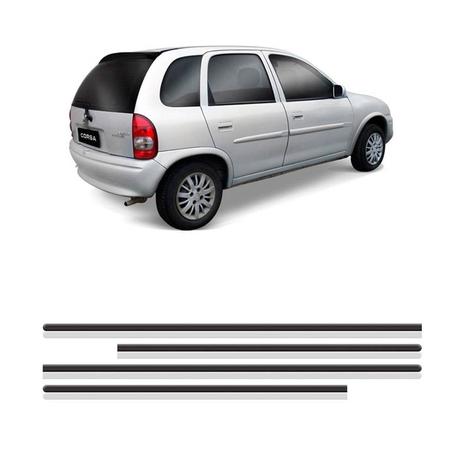 Kit Jogo Friso Lateral Corsa 1994 1995 1996 1997 4 Portas Fino - Sanfil Menor preço em Kit Jogo Friso Lateral Corsa 1994 1995 1996 1997 4 Portas Fino - Sanfil