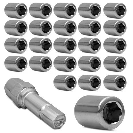 Kit Jogo Porcas Allen Roda M12 x 1.25 x 31 Cônico D10 D20 Silverado S10 96 97 Cromado 24 Peças - Emblemax Menor preço em Kit Jogo Porcas Allen Roda M12 x 1.25 x 31 Cônico D10 D20 Silverado S10 96 97 Cromado 24 Peças - Emblemax