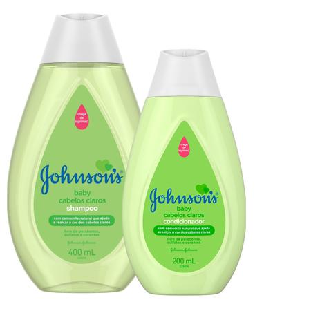 Kit Johnsons Baby Cabelos Claros - Shampoo 400ml + Condicionador 200ml Menor preço em Kit Johnsons Baby Cabelos Claros - Shampoo 400ml + Condicionador 200ml