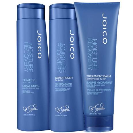 Kit Joico: Shampoo + Condicionador + Balm Moisture Recovery Pequeno Menor preço em Kit Joico: Shampoo + Condicionador + Balm Moisture Recovery Pequeno