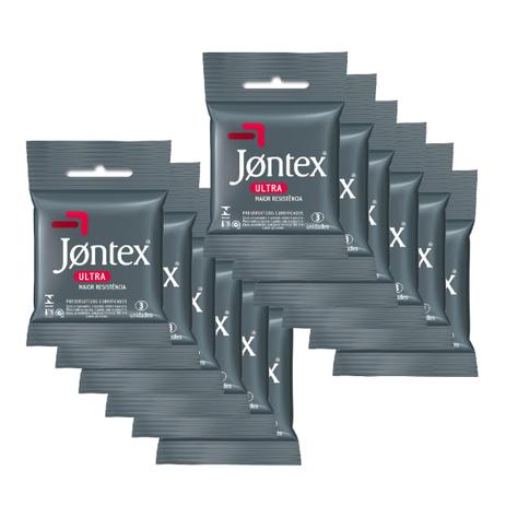 Kit Jontex Preservativo Lubrificado Ultra Resistente C/3 - 12 unid. Menor preço em Kit Jontex Preservativo Lubrificado Ultra Resistente C/3 - 12 unid.
