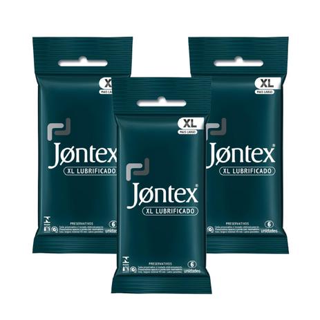 Kit Jontex Preservativo Lubrificado XL c/6 - 3 unid. Menor preço em Kit Jontex Preservativo Lubrificado XL c/6 - 3 unid.
