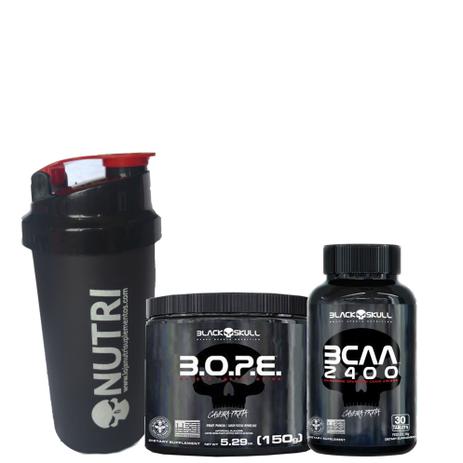 Kit Kvera - Bcaa 2400 + Pré Treino B.o.p.e + Coqueteleira - Black skull é boa?