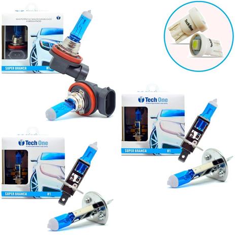 Kit Lampada H1 H1 H11 Super Branca 6000k Tipo Xenon + Pingo Led - Techone Menor preço em Kit Lampada H1 H1 H11 Super Branca 6000k Tipo Xenon + Pingo Led - Techone