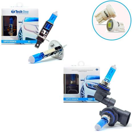 Kit Lampada H1 HB4 Super Branca 6000k Tipo Xenon + Pingo Led - Techone Menor preço em Kit Lampada H1 HB4 Super Branca 6000k Tipo Xenon + Pingo Led - Techone