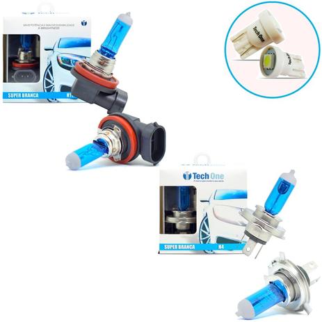 Kit Lampada H4 H11 Super Branca 6000k Tipo Xenon + Pingo Led - Techone é boa?
