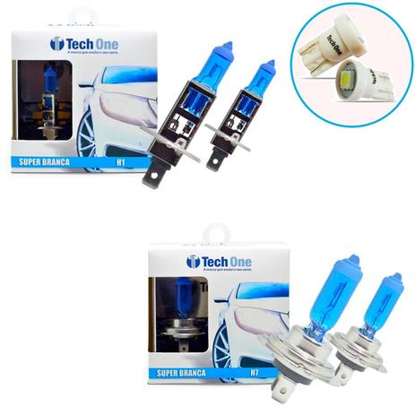Kit Lampada H7 H11 Super Branca 8500k Tipo Xenon + Pingo Led - Techone Menor preço em Kit Lampada H7 H11 Super Branca 8500k Tipo Xenon + Pingo Led - Techone