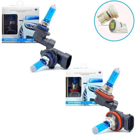 Kit Lampada HB3 H11 Super Branca 6000k Tipo Xenon + Pingo Led - Techone Menor preço em Kit Lampada HB3 H11 Super Branca 6000k Tipo Xenon + Pingo Led - Techone