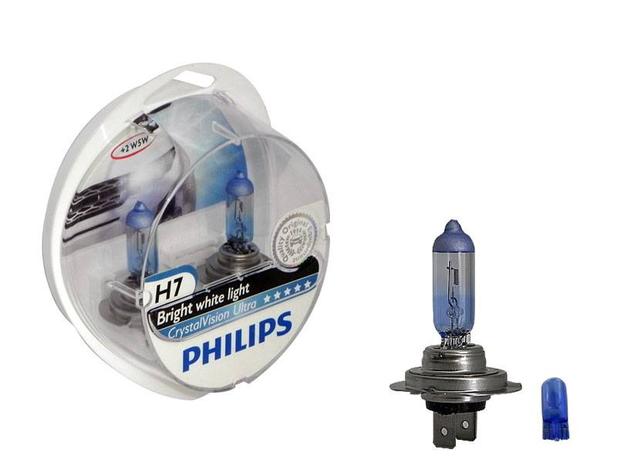 Kit Lâmpada Philips Crystal Vision Ultra H7 - Luz branca Menor preço em Kit Lâmpada Philips Crystal Vision Ultra H7 - Luz branca