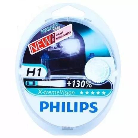 Kit Lampada Philips H1 Xtreme Vision 3500K 130 Mais Luz Menor preço em Kit Lampada Philips H1 Xtreme Vision 3500K 130 Mais Luz