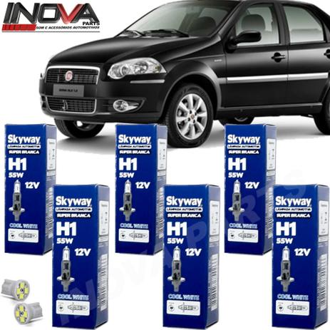 Kit Lampada Super Branca Fiat Palio Weekend G4 Elx Farol alto baixo e Milha 2009 a 2013 - Skyway Menor preço em Kit Lampada Super Branca Fiat Palio Weekend G4 Elx Farol alto baixo e Milha 2009 a 2013 - Skyway