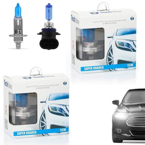 Kit Lampada Super Branca H1 + HB4 8500k TechOne - Technoise Menor preço em Kit Lampada Super Branca H1 + HB4 8500k TechOne - Technoise