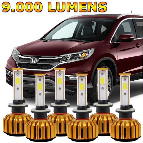 Kit Lampada Super Led Honda Crv 12/2015 Farol e Milha 6000k - Dmax Menor preço em Kit Lampada Super Led Honda Crv 12/2015 Farol e Milha 6000k - Dmax