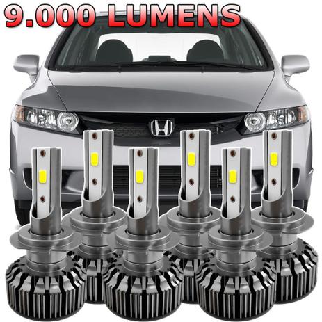 Kit Lampada Super Led New Civic 2007 á 2011 Baixo Alto Milha 6000k - Dmax é ruim? Kit Lampada Super Led New Civic 2007 á 2011 Baixo Alto Milha 6000k - Dmax é boa?