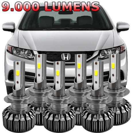 Kit Lampada Super Led New Civic 2012 á 2015 Baixo Alto Milha 6000k - Dmax é boa?