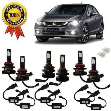 Kit Lampada Super Led Plus Novo Honda Civic 2012 A 2018 Farol E Milha - Cinoy Menor preço em Kit Lampada Super Led Plus Novo Honda Civic 2012 A 2018 Farol E Milha - Cinoy