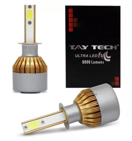 Kit Lâmpada Tay Tech Ultra Led H1 8000 Lúmens Menor preço em Kit Lâmpada Tay Tech Ultra Led H1 8000 Lúmens