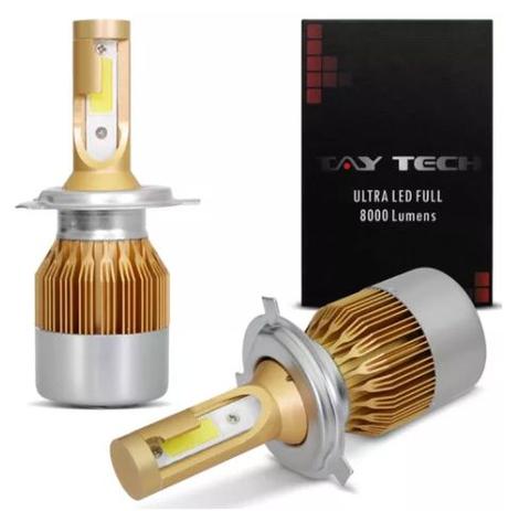 Kit Lâmpada Tay Tech Ultra Led H4 8000 Lúmens Menor preço em Kit Lâmpada Tay Tech Ultra Led H4 8000 Lúmens