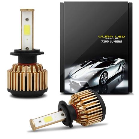 Kit Lâmpada Ultra LED Headlight H7 12V 35W 7200LM Efeito Xênon Carro - Tay tech Menor preço em Kit Lâmpada Ultra LED Headlight H7 12V 35W 7200LM Efeito Xênon Carro - Tay tech